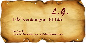 Lövenberger Gilda névjegykártya